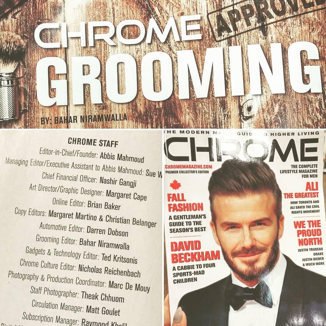 Lookee lookee, who's got a 🍪! Yet another position for the growing list: Grooming Editor for newly launched @chromecanada.
Check out my pieces on anti-aging, clean essentials & scents for every type of man.
On stands now!